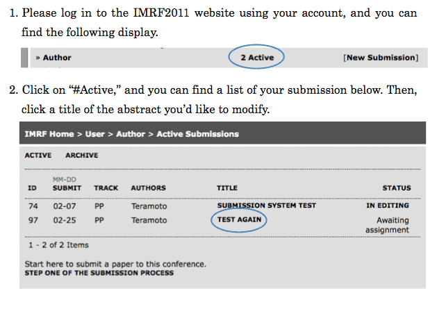 How to Edit Your Submission